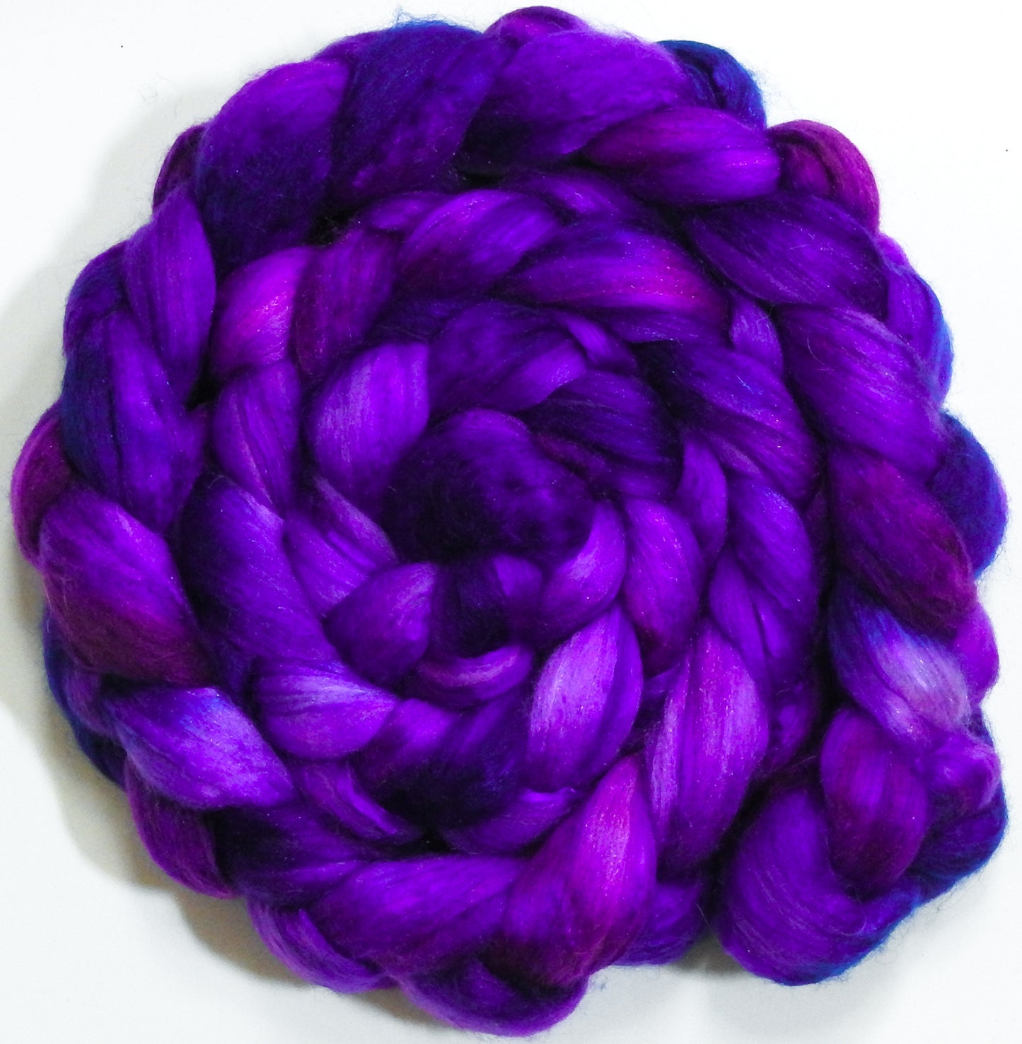 Callicarpa (5.8 oz) - Batt in a Braid #5 - Merino/ Camel/ silk/ faux cashmere/ firestar (25/25/25/13/12)