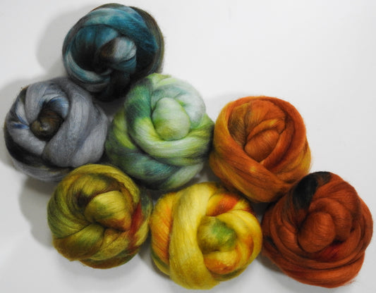 Gourds - Dyed Gradient Set - Polwarth / Tussah silk (85/15)