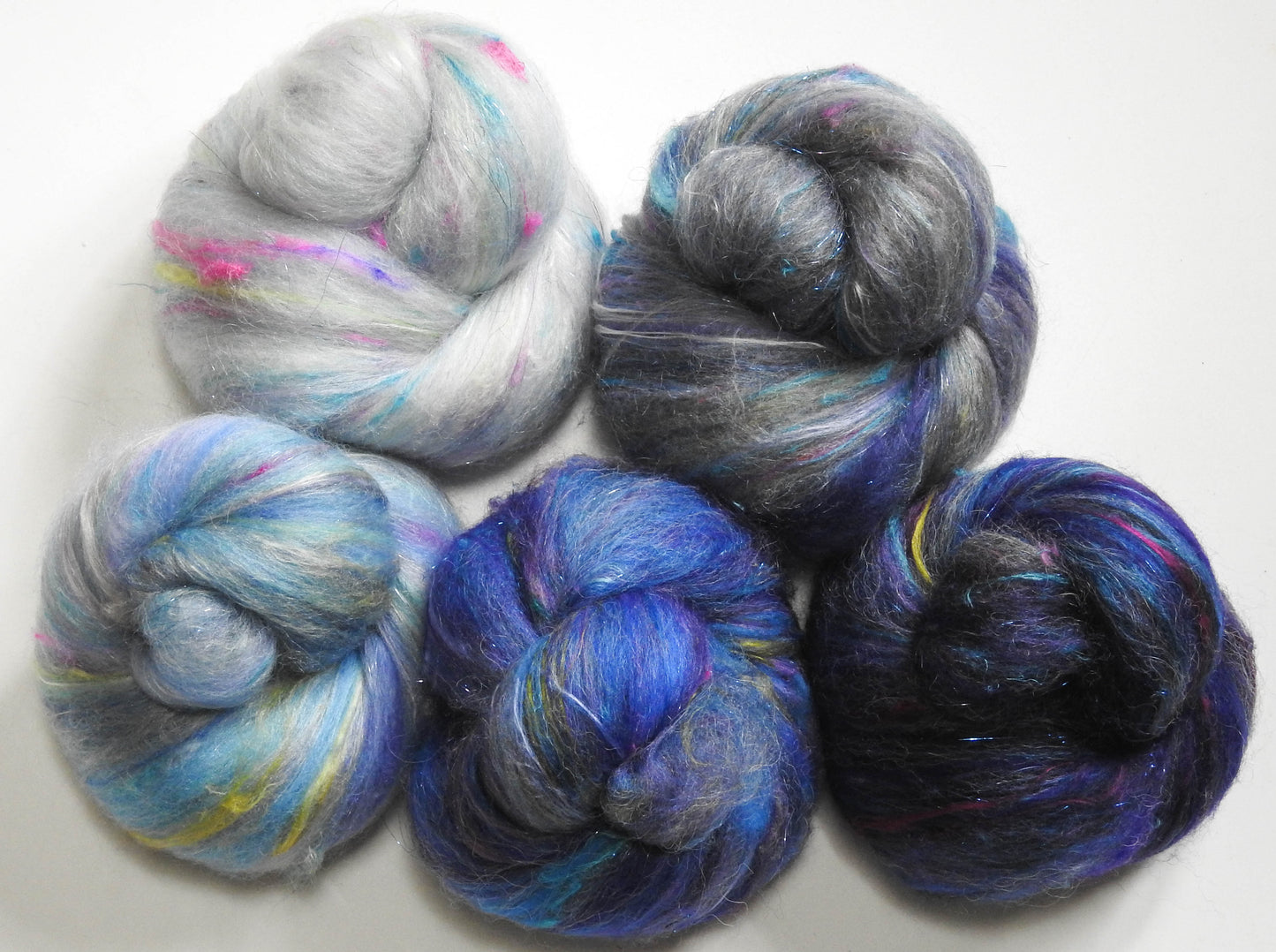 Saoirse the Selkie - Sparkle Sticklebatts -Nash Island fleece; merino, polwarth, silk, bamboo, sari silk, angelina