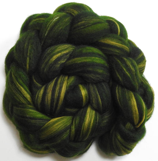 Dill Pickle (5.9 oz) - Batt in a Braid #60- Southdown/ Bfl/ Bio-nylon (50/25/25)