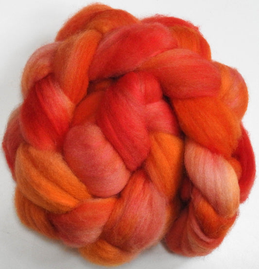 Hibiscus (4.5 oz) - Batt in a Braid #60- Southdown/ Bfl/ Bio-nylon (50/25/25)