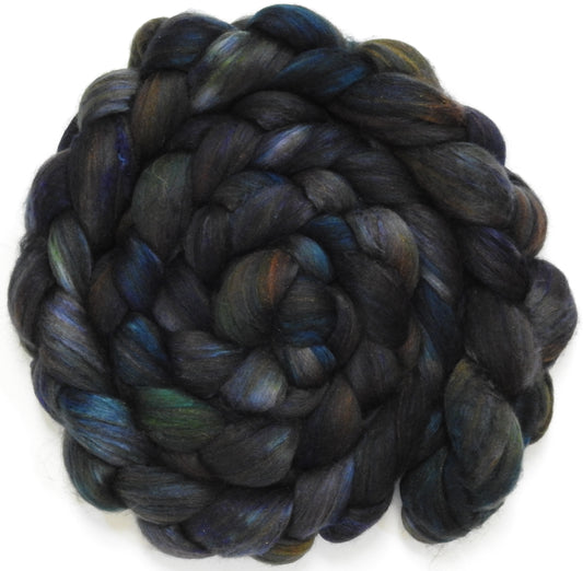 Hundred Acre Wood - (5.8 oz) - Batt in a Braid #5 - Merino/ Camel/ silk/ faux cashmere/ firestar (25/25/25/13/12)