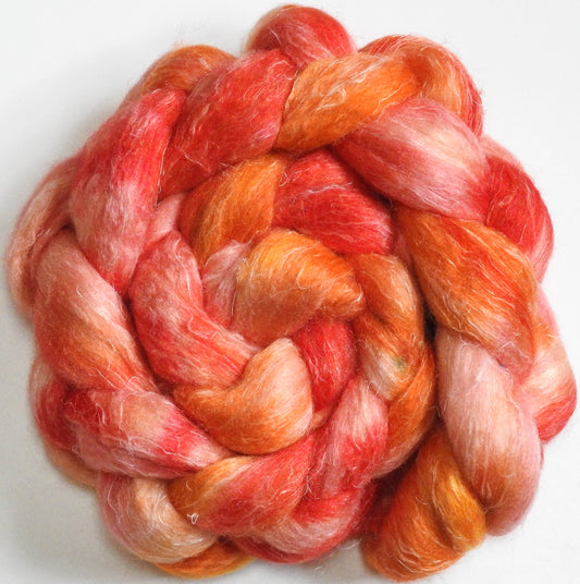 Hibiscus - Batt in a Braid #29 - Rambouillet / Tussah / Flax (40/40/20)