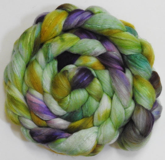Primavera (5.6 oz) - Batt in a Braid #5 - Merino/ Camel/ silk/ faux cashmere/ firestar (25/25/25/13/12)