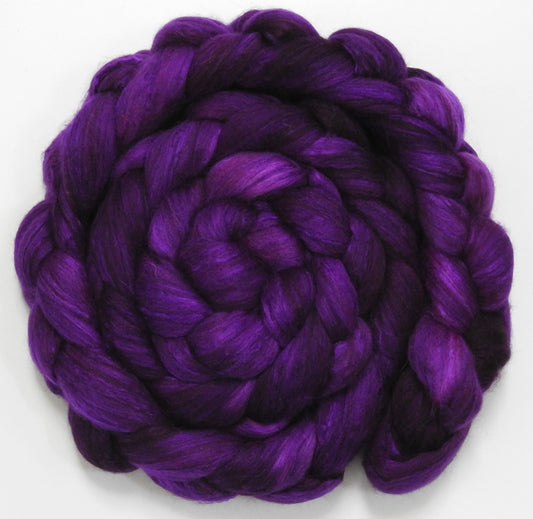Pokeberry - (5.6 oz) - Batt in a Braid #5 - Merino/ Camel/ silk/ faux cashmere/ firestar (25/25/25/13/12)