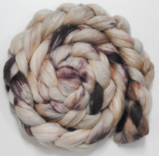 Victoria - (5.6 oz) - Batt in a Braid #5 - Merino/ Camel/ silk/ faux cashmere/ firestar (25/25/25/13/12)
