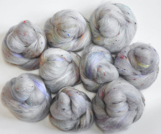 Ocarina - Sparkle Sticklebatts -Nash Island fleece; merino, Lleyn Welsh wool, Tweed blend, silk, tencel, angelina