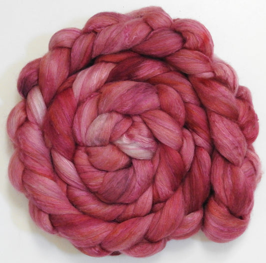 Rouge - (5.5 oz) - Batt in a Braid #5 - Merino/ Camel/ silk/ faux cashmere/ firestar (25/25/25/13/12)