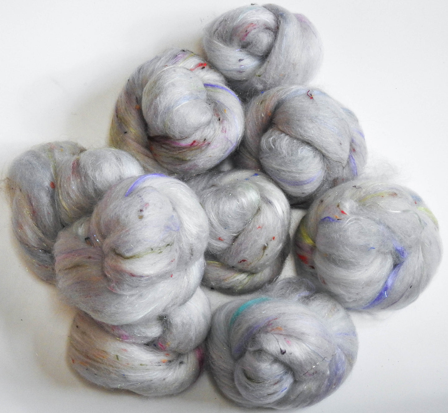 Ocarina - Sparkle Sticklebatts -Nash Island fleece; merino, Lleyn Welsh wool, Tweed blend, silk, tencel, angelina