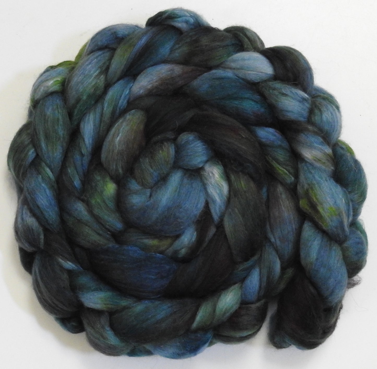 Drizzle - (5.7 oz) - Batt in a Braid #5 - Merino/ Camel/ silk/ faux cashmere/ firestar (25/25/25/13/12)