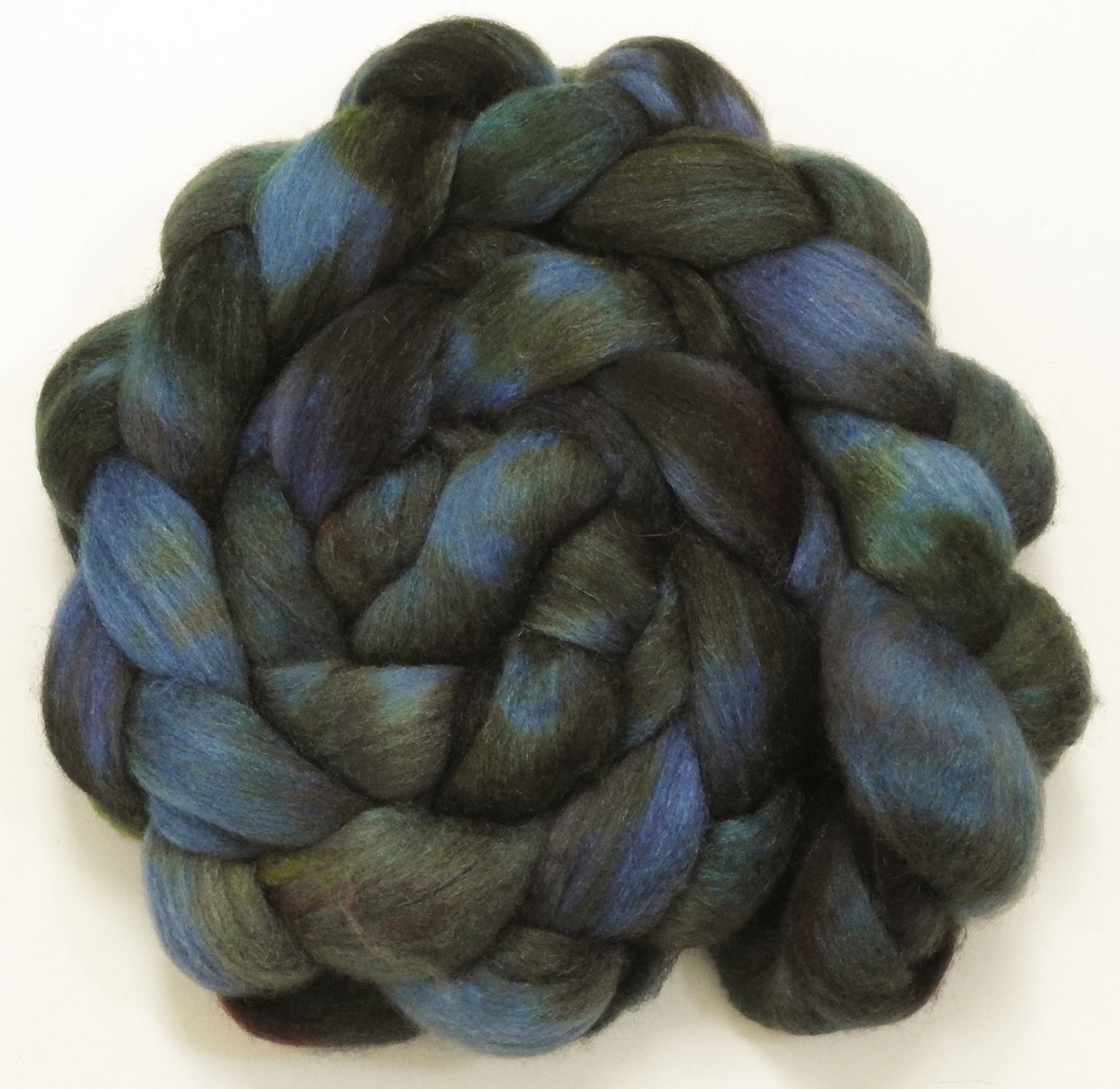 Drizzle -Batt in a Braid #10- Superfine Merino/ Silk/Kid Mohair /Corriedale(25/25/25/25)