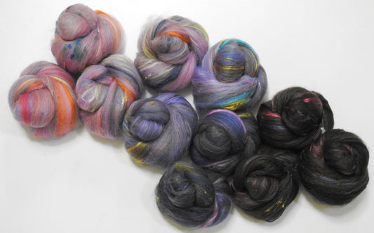 Daybreak - NON -Sparkle Sticklebatts -BOND fleece, Merino, Hebridean Wool, silk, bamboo, silk noil