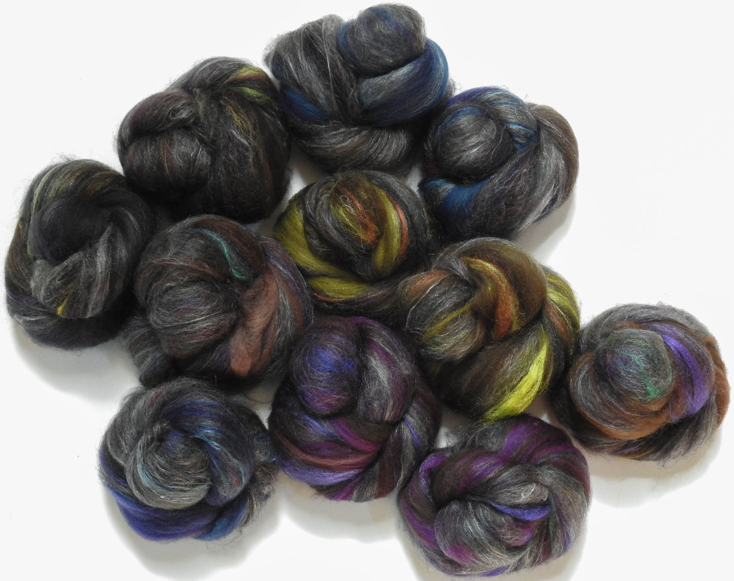 Staffa -(4 oz.) NON -Sparkle Sticklebatts -BOND fleece, Haunui/silk top, Merino, silk