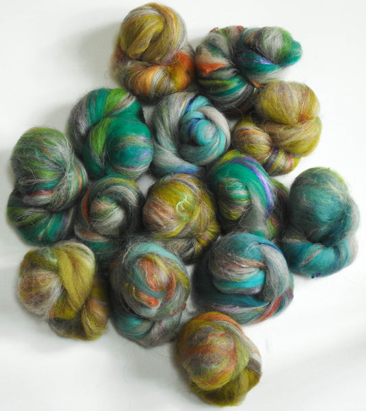 Spiked batts - Merriadoc Brandybuck (4.1 oz) - Merino, CAMEL, Faroe Island Wool, silk and  various add-ins from previous batts!