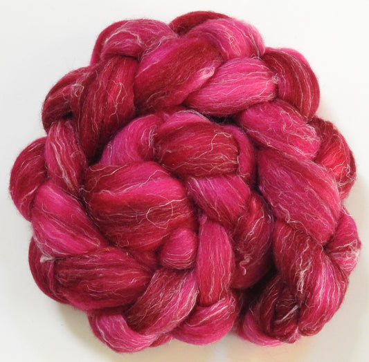 Radish- Batt in a Braid #29 - Rambouillet / Tussah / Flax (40/40/20)