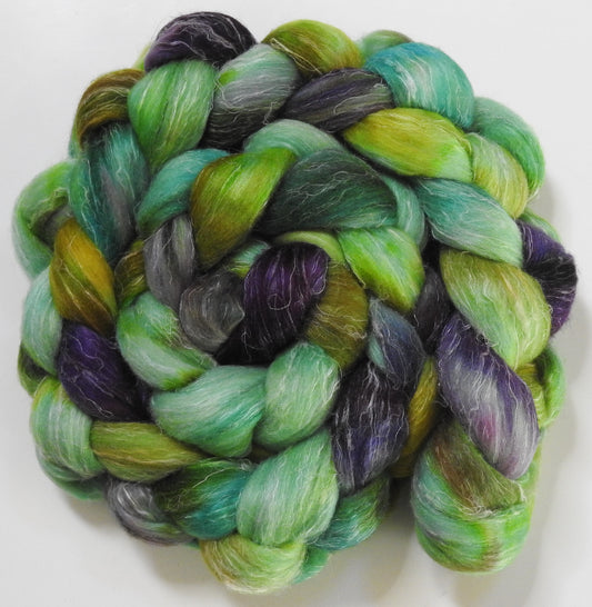 Primavera (5.6 oz) - Batt in a Braid #29 - Rambouillet / Tussah / Flax (40/40/20)