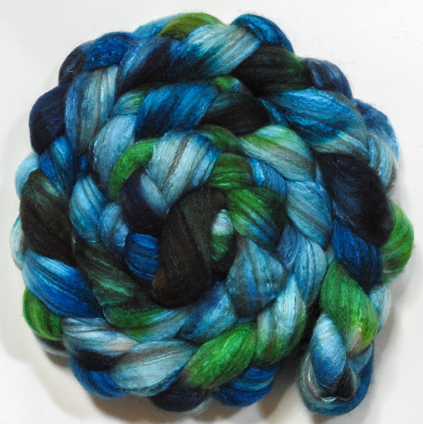 Tartan Army (5.8 oz) - Batt in a Braid #69 - Manx Loaghtan/ Polwarth / tussah silk /nylon (30/30/30/10)