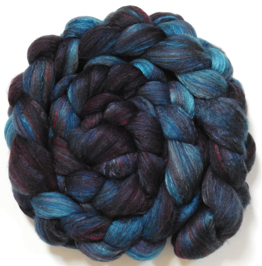 Jean Jacket (5.6 oz) - Batt in a Braid #7 - Polwarth/ Manx / Mulberry silk/ Firestar (30/30/30/10)
