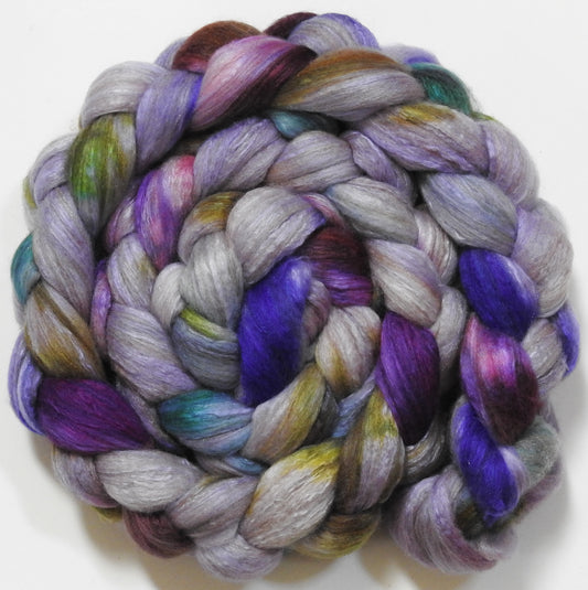 Fiona (5.6 oz) - Batt in a Braid #7 - Polwarth/ Manx / Mulberry silk/ Firestar (30/30/30/10)