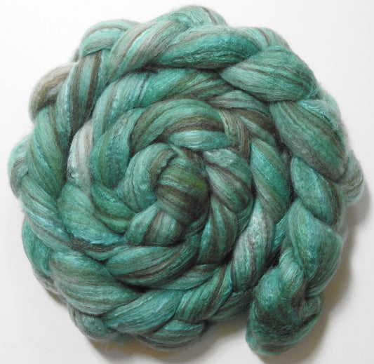 Robin's Egg (5.6 oz) - Batt in a Braid #69 - Manx Loaghtan/ Polwarth / tussah silk /nylon (30/30/30/10)