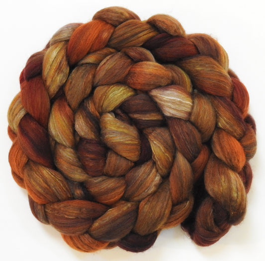 Rustle (5.7 oz) - Batt in a Braid #7 - Polwarth/ Manx / Mulberry silk/ Firestar (30/30/30/10)