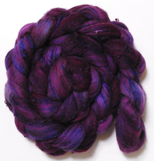 Radish - Batt in a Braid #65 - Rambouillet/ Cormo / Sari  silk/ Tussah silk (40/25/25/10)