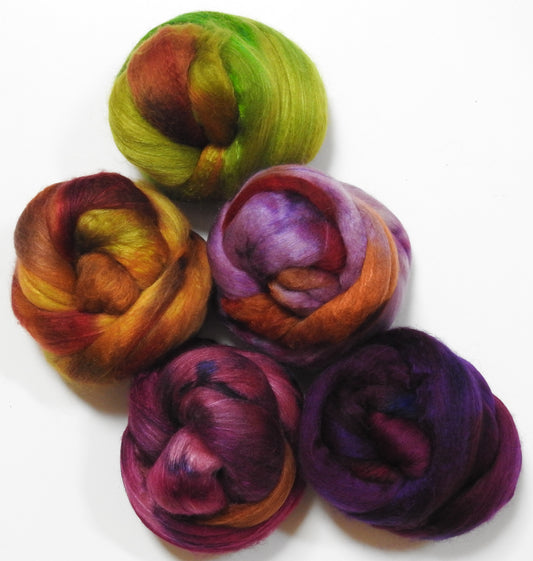 Highland Heather - Dyed Gradient Set - (6.5 oz.) - Oatmeal Haunui/mulberry silk ( 70/30)(20.8 mic)