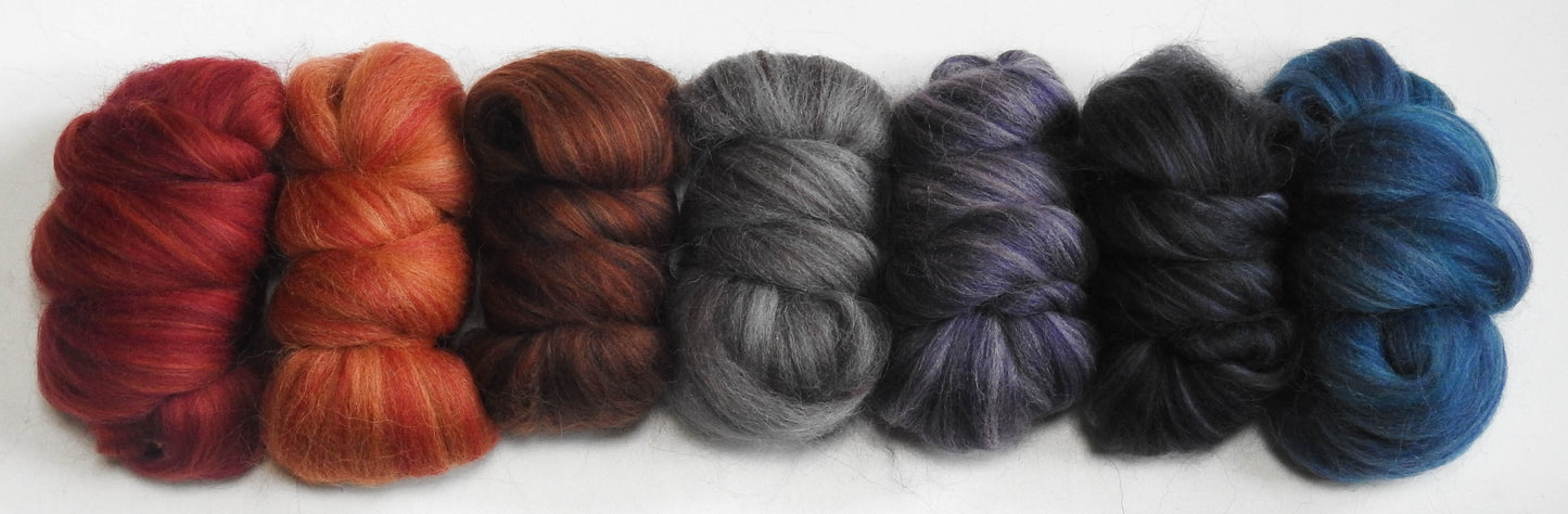 Sock Blend Sampler Sets (3.5 oz) - Mill-Blended Top - Shetland/Merino/Bio-Nylon