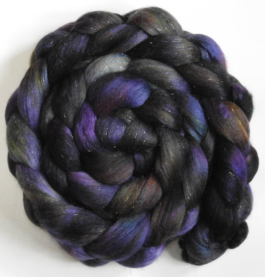 Wednesday (5.6 oz.) - Batt in a Braid #41 - Llama / Merino ( 18 mic.)/ Mulberry silk/ Stellina (40/30/25/5)