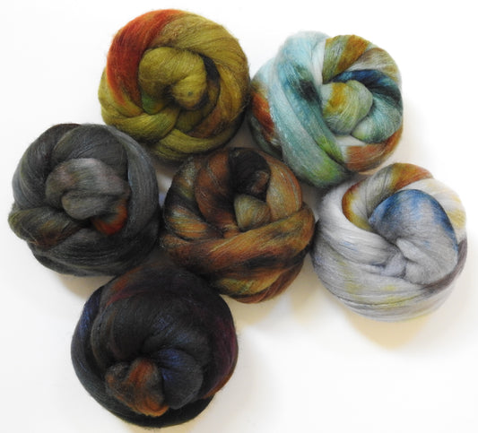 Tea Leaves -Gradient Set  - Rambouillet/tussah (80/20)