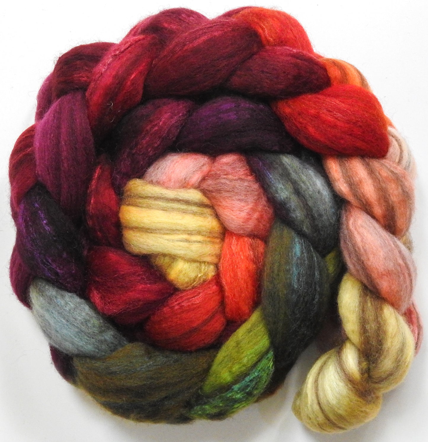 Cherry Medley (5.5 oz) - Mixed Bfl /tussah silk (85/15)