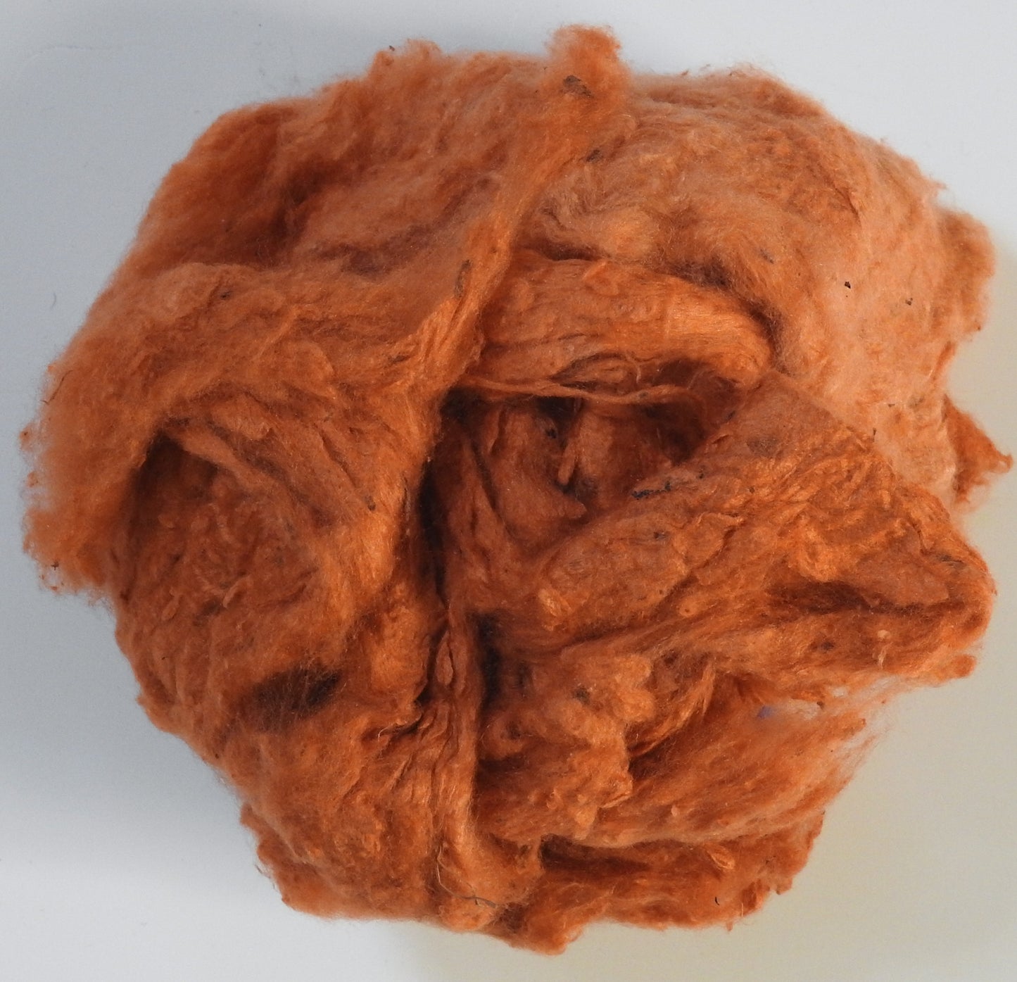 Tussah Silk Noil- Tangerine (.5 oz)