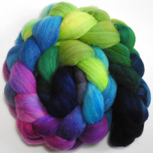 Aurora Borealis - Batt in a Braid #60- Southdown/ Bfl/ Bio-nylon (50/25/25)
