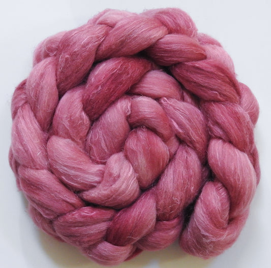 Cameo (5.5 oz) - Batt in a Braid #29 - Rambouillet / Tussah / Flax (40/40/20)