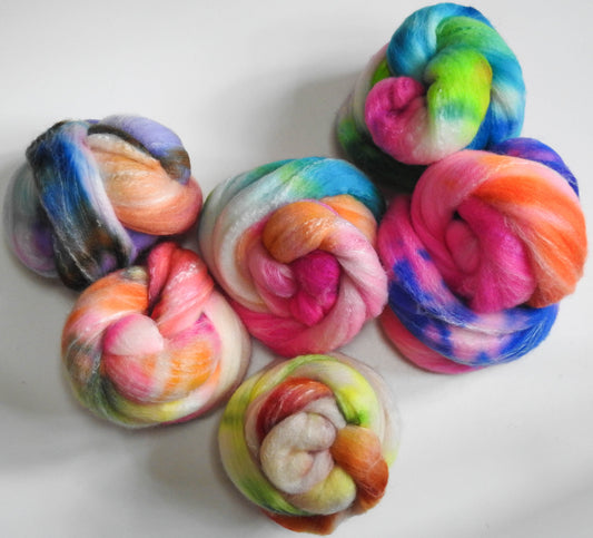 Barbie Land- Gradient Braid Set -(8.5 oz).-Targhee/bamboo/silk (80/10/10)