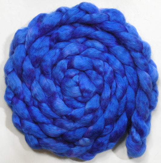 Delft Blue (5.7 oz) - Batt in a Braid #52- Wensleydale/ Mulberry silk/ Polwarth (60/25/15)