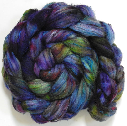 Singular -49 (5.5 oz) - Batt in a Braid #65 - Rambouillet/ Cormo / Sari  silk/ Tussah silk (40/25/25/10)