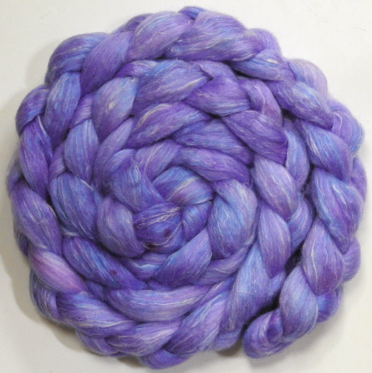 Japanese Wisteria (5.7 oz) - Batt in a Braid #3 - Polwarth/ Tussah Silk/ Flax (50/25/25)