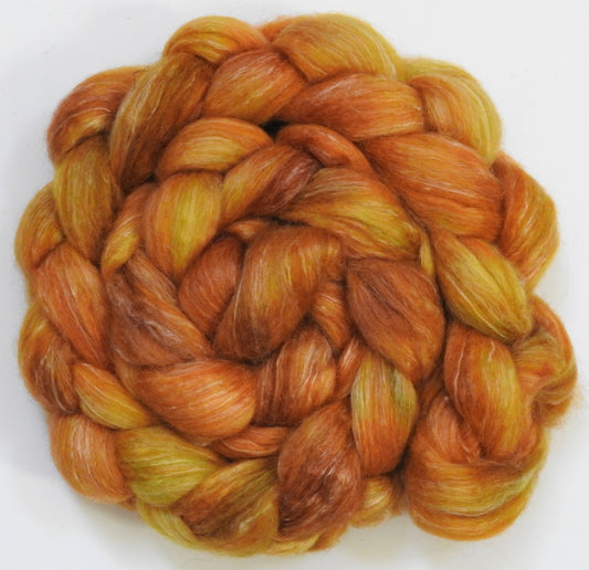 Maize (5.6 oz) Batt in a Braid #57- Camel/Baby Alpaca/Mint fiber  (50/25/25)