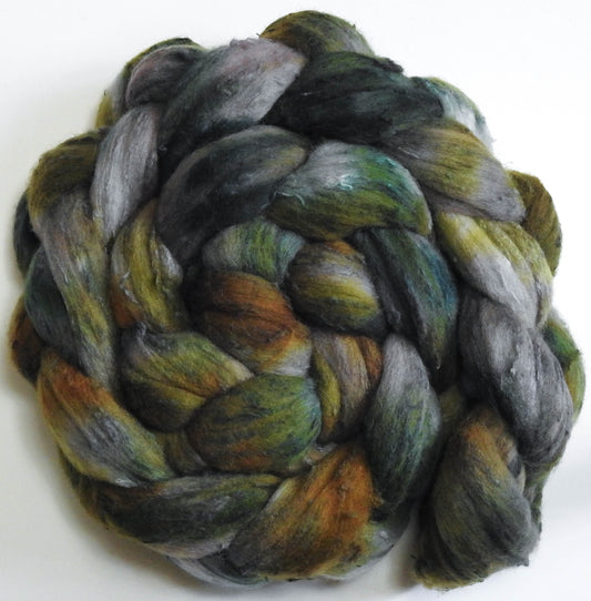 Green Tea (5.2 oz) - 25 micron Merino/ Silk Slubs (70/30)