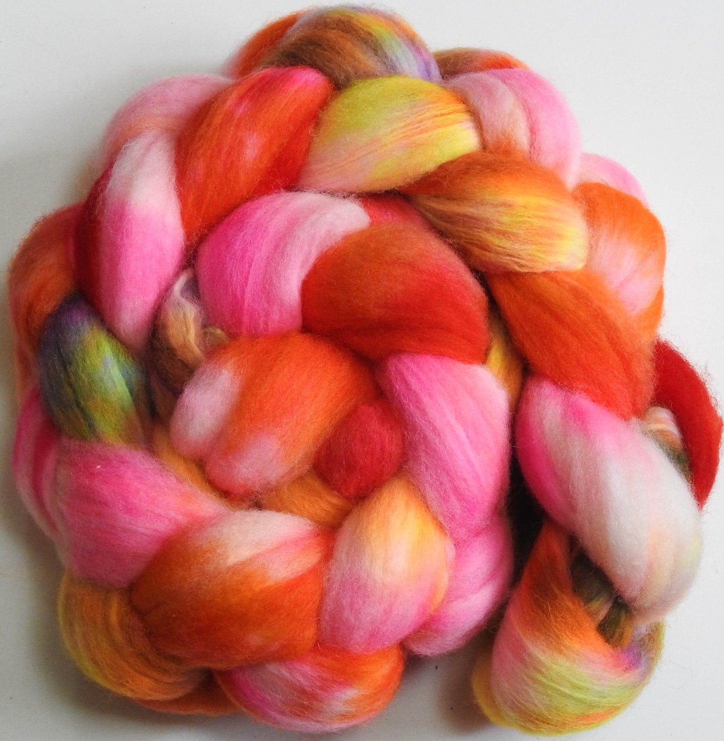 Dream House (5.8 oz) - Batt in a Braid #60- Southdown/ Bfl/ Bio-nylon (50/25/25)