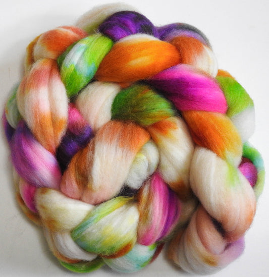 Beach Party (5.6 oz) - Batt in a Braid #60- Southdown/ Bfl/ Bio-nylon (50/25/25)