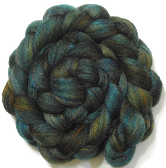 Lair (5.9 oz) - Batt in a Braid #69 - Manx Loaghtan/ Polwarth / tussah silk /nylon (30/30/30/10)