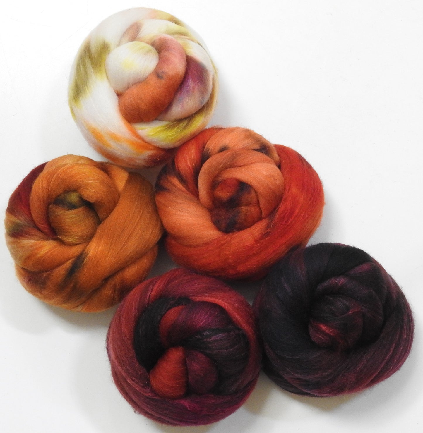Red Panda - Dyed Gradient Set (7.1 oz)- Shaniko Wool / Mulberry Silk (80/20)