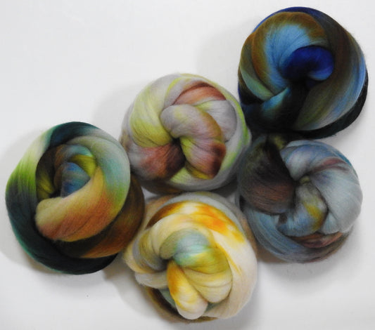 Lightning Bug - Dyed Patchwork Set  (7.2 oz) - Polwarth