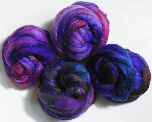 Morning Glory - Gradient Braid Set -(5.7 oz) - Batt in a Braid #39 - Merino/ Mulberry Silk / Sari Silk (50/25/25)