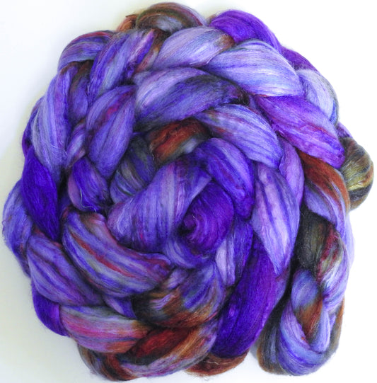 Frabjous (5.6 oz)-Batt in a Braid #39 - Merino/ Mulberry Silk / Sari Silk (50/25/25)