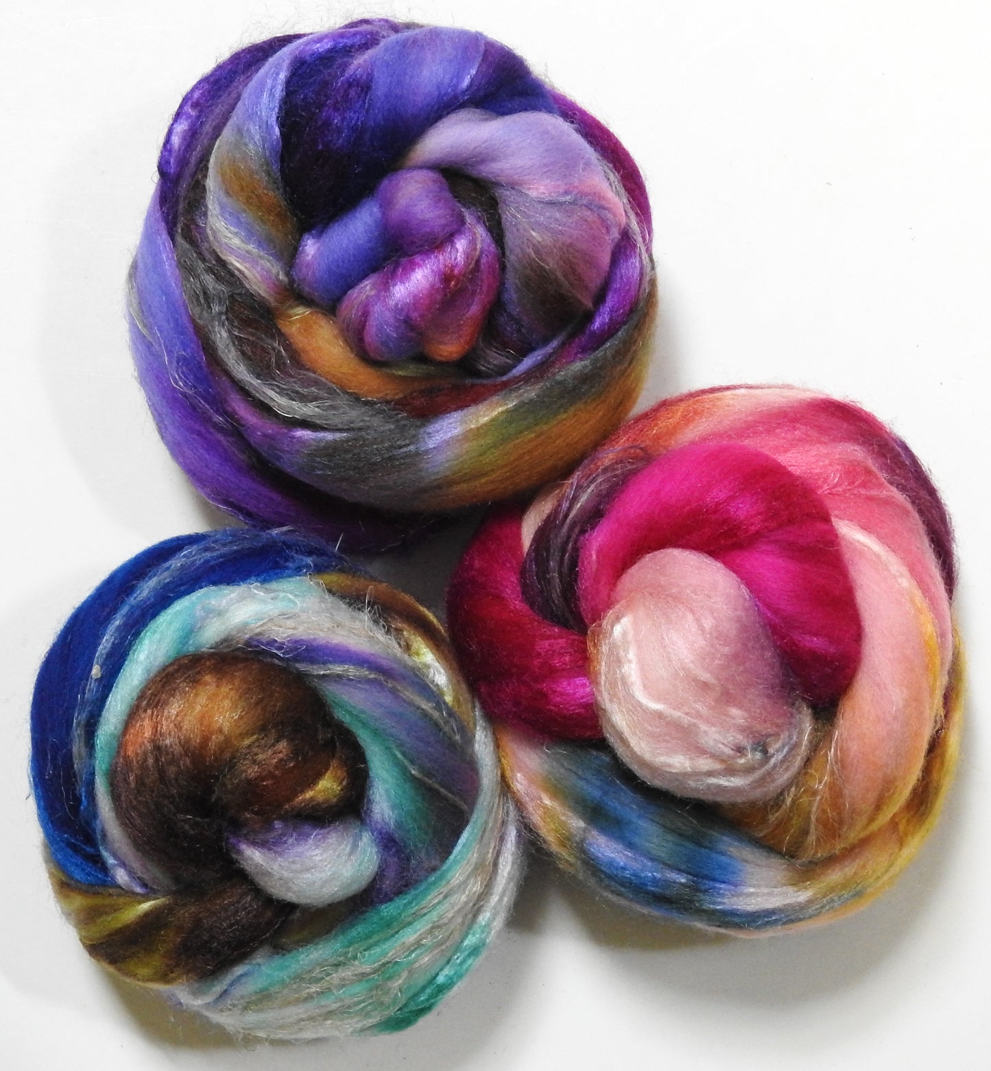 Out of Office - Dyed Patchwork Set (5.8 oz) - Merino/ Tussah Silk/ Natural Flax (50/25/25)