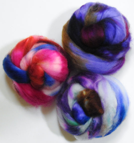 Out of Office - Dyed Patchwork Set  (4.3 oz) - Mongolian Wool (18 mic)