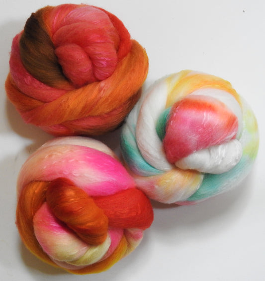 Sherbet - Dyed Patchwork Set (5.8 oz)- Shaniko Wool / Mulberry Silk (80/20)